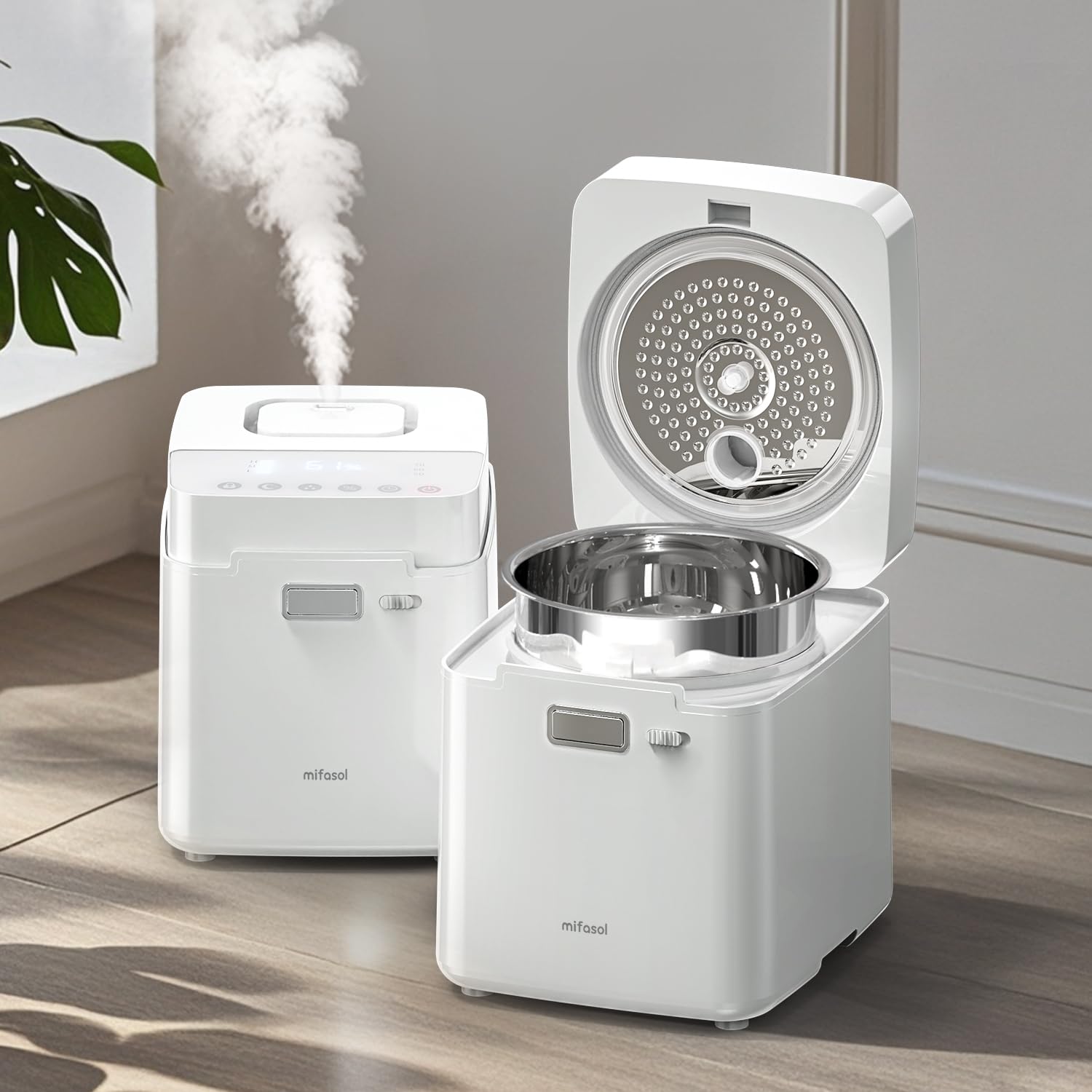 【1度だけ使用】mifasol スチーム式加湿器 3.3L大容量 タイマー付静音 Amazon.co.jp: 加湿器 スチーム式 加熱式 大容量. 3.3L 加湿量 800ml/h